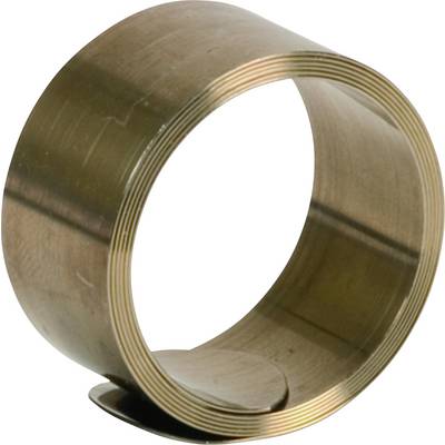Ein bronzefarbenes, zylindrisches Metallobjekt mit einer spiralförmigen Struktur, typisch für eine Feder oder ähnliches Mechanikteil.