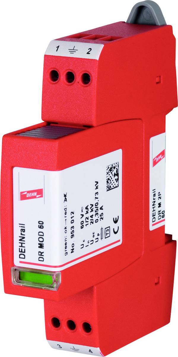 DEHN 953202 DR M 2P 60 Einbau-Modul Überspannungsschutz für: Verteilerschrank 2 kA Piece 1 St.