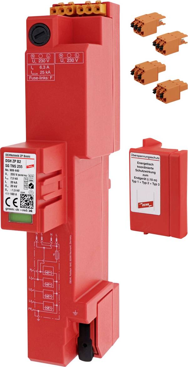DEHN 909440 DSH ZP B2 SG TNS 255 Kombiableiter  Überspannungsschutz für: 40 mm Sammelschiene  Piece 1 St.