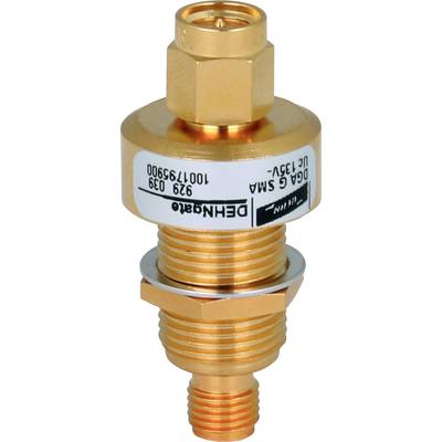 Ein goldfarbener Drucksensor mit der Aufschrift 'DEHNrata DGA 5 SMA' und den technischen Daten.