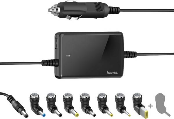 hama 00200008 Universal-Kfz-Notebook-Netzteil "Slim & Light", 15-19V/70W