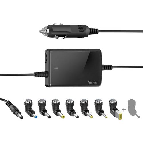 hama 00200008 Universal-Kfz-Notebook-Netzteil Slim & Light, 15-19V/70W