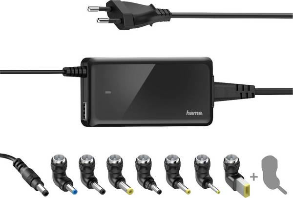 hama 00200000 Universal-Notebook-Netzteil "Slim & Light", 19V/65W
