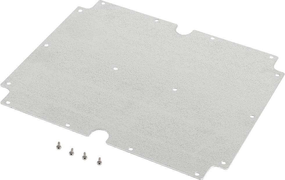 Hammond Electronics 1554YPL Montageplatte Stahl Stahl (L x B x H) 300 x 240 x 1 mm 1 St.