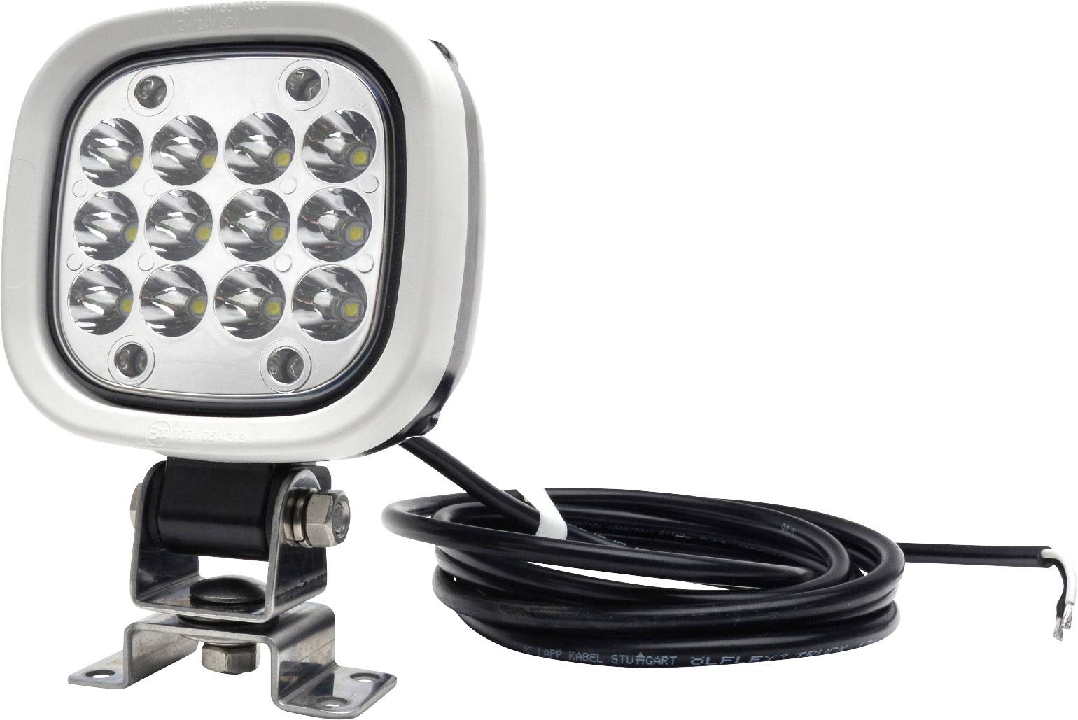 WAS Arbeitsscheinwerfer 12 V, 24 V, 70 V W167 6000 Spot 1164 Weitreichende Ausleuchtung (B x H x T) 110 x 166 x 46 mm 6000 lm