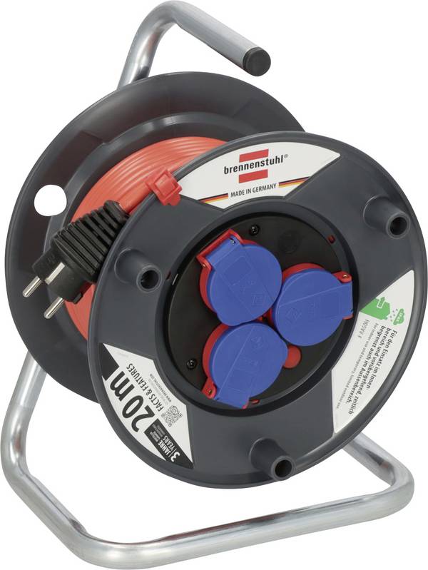 Brennenstuhl 1098530001 Kabeltrommel 20 m Rot (matt) Schutzkontakt-Stecker