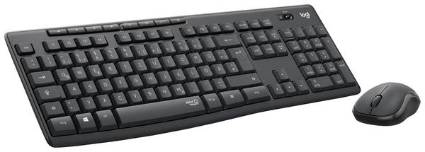 Logitech MK295 Kabellos Tastatur, Maus-Set  Deutsch, QWERTZ Graphite