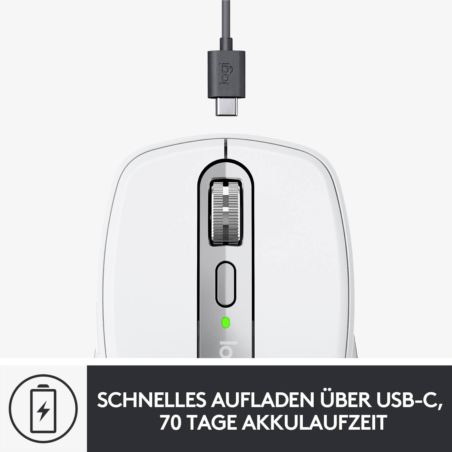 Logitech MX Anywhere 3 Mac Maus Bluetooth® Laser Hellgrau 6 Tasten 1000 dpi Wiederaufladbar-9