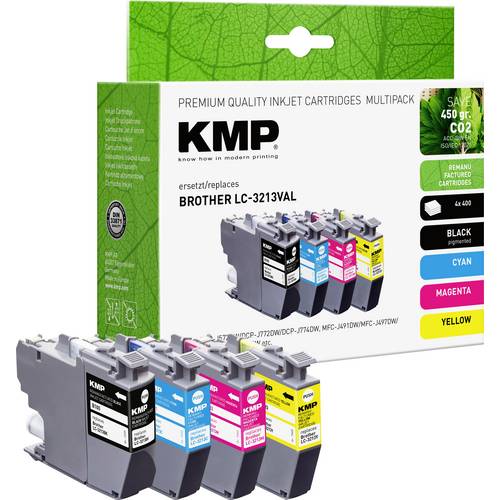 KMP Druckerpatrone ersetzt Brother LC-3213BK, LC-3213C, LC-3213M, LC-3213Y Kompatibel Kombi-Pack Color B101V 1539,4005