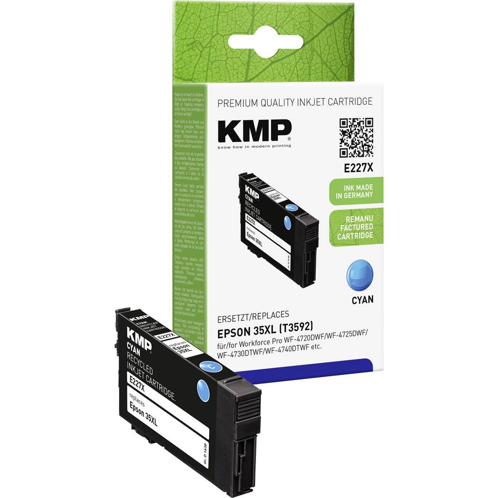 KMP Cartridge vervangt Epson T359235XL Compatibel Single Cyaan E227X 1638,4003