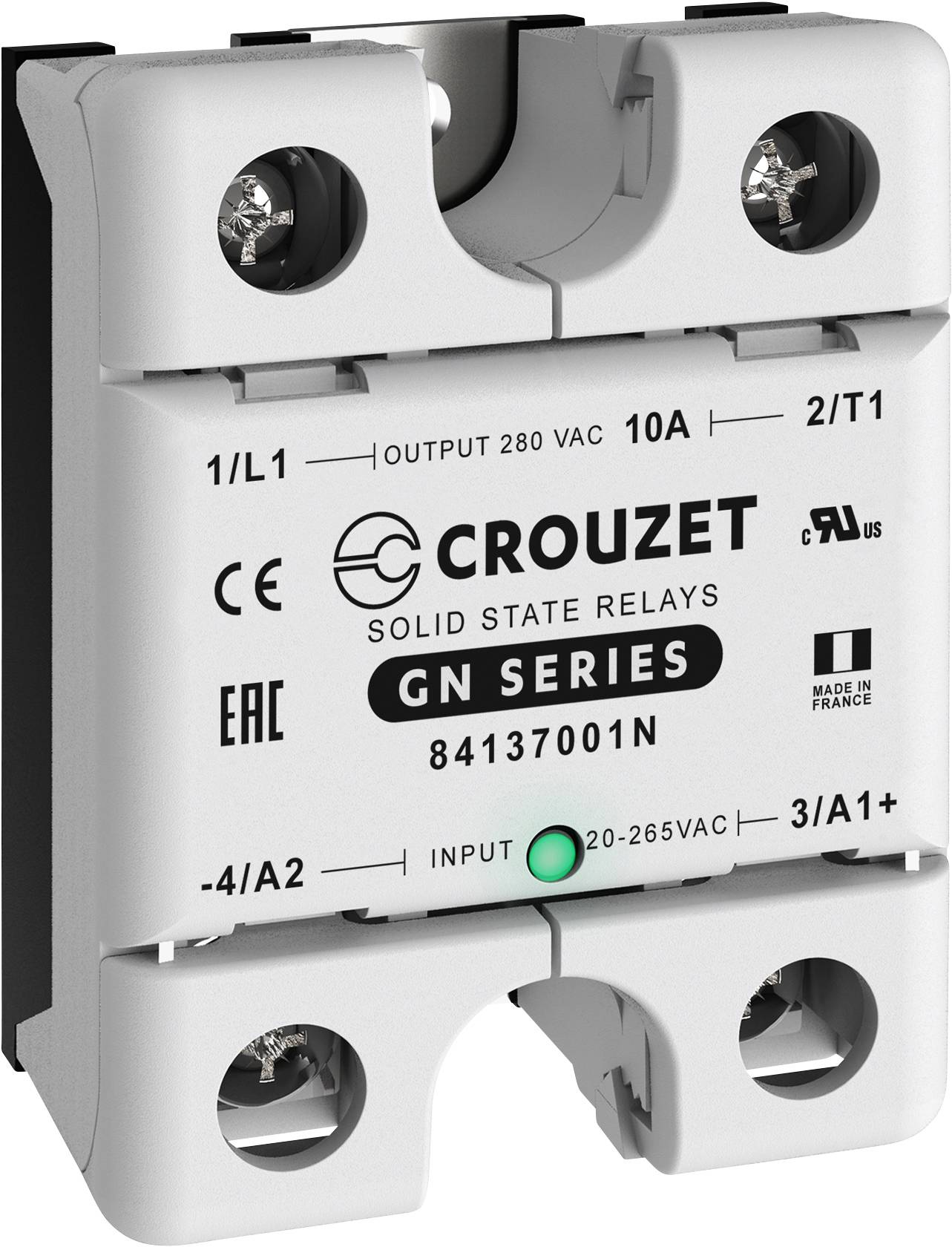 INNOVISTA Crouzet Halbleiterrelais GN10AZL Last-Strom (max.): 10 A Schaltspannung (max.): 280 V/AC N