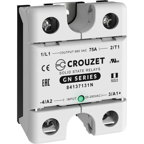 Thumbnail - Crouzet Halbleiterrelais 84137131N 75 A Schaltspannung (max.): 660 V/AC Nullspannungsschaltend 1 St.
