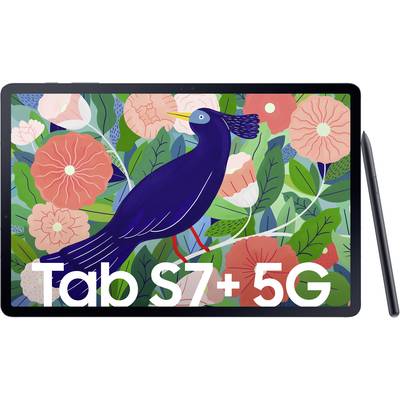 Samsung Galaxy Tab S7+ 5G  5G, LTE/4G, WiFi 256 GB Schwarz Android-Tablet 31.5 cm (12.4 Zoll) 3.09 GHz, 2.4 GHz, 1.8 GHz