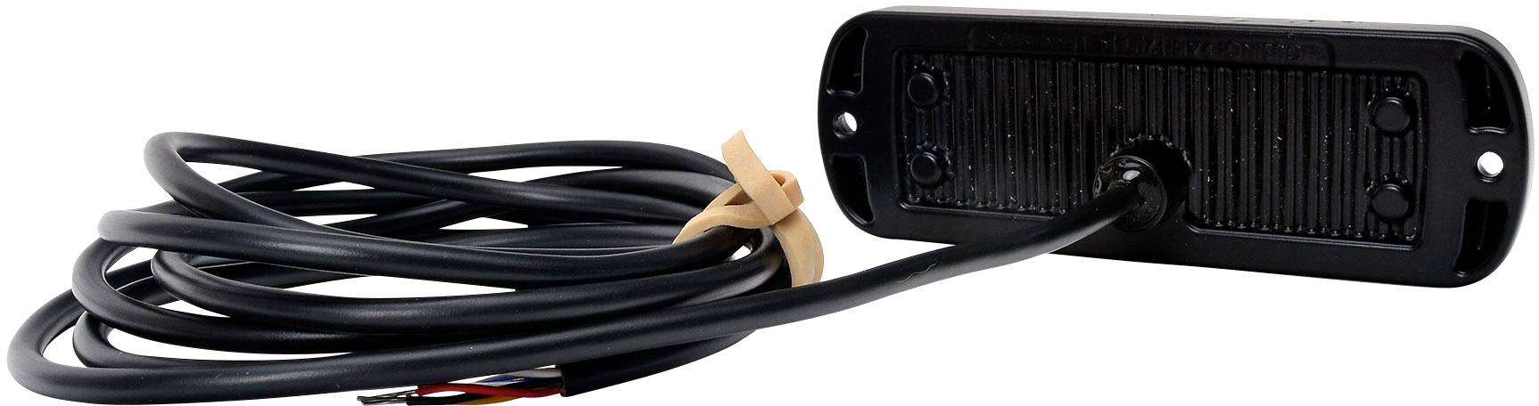 'Rückansicht einer schwarzen Fahrzeugkamera mit langem Kabel. Geeignet für den Einbau an der Außenseite von Fahrzeugen.'