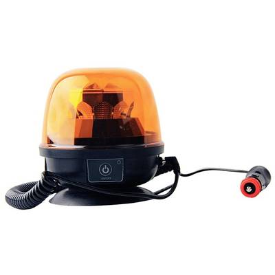 LED Rundumleuchte orange 10 bis 30 Volt mit Magnetfuß und Saugnapf
