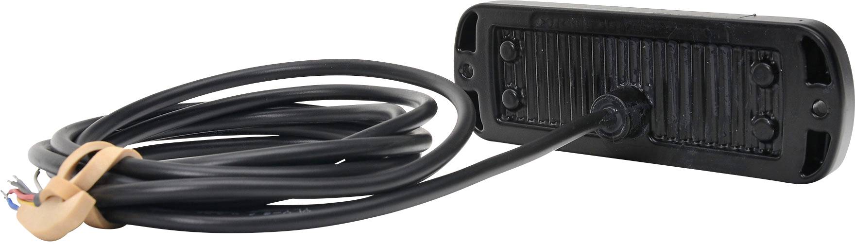 'Eine schwarze Rückfahrkamera mit Kabel, geeignet für Autos, zeigt die Rückseite mit Montagelöchern und gebündelten Drähten.'