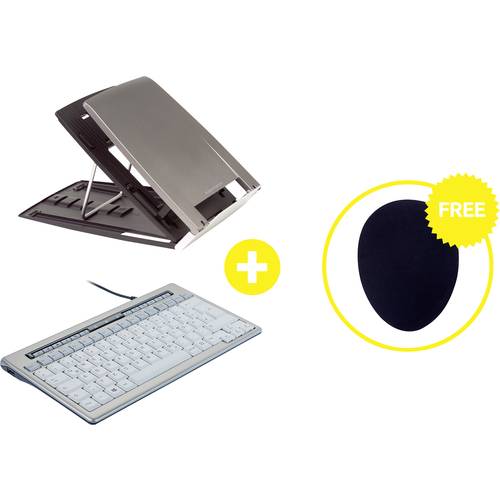 BakkerElkhuizen Homeworking Box Essential DE Home Office-Set Höhen-Bereich: 11 bis 19 cm Grau