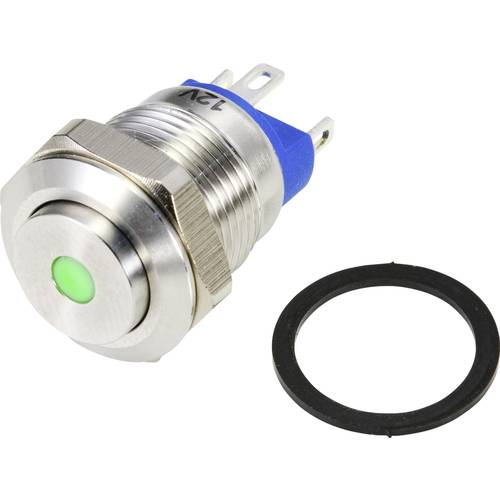 Thumbnail - TRU COMPONENTS TC-9219000 Drucktaster 48 V/AC 2 A 1 x Aus/(Ein) tastend Grün IP67 1 St.