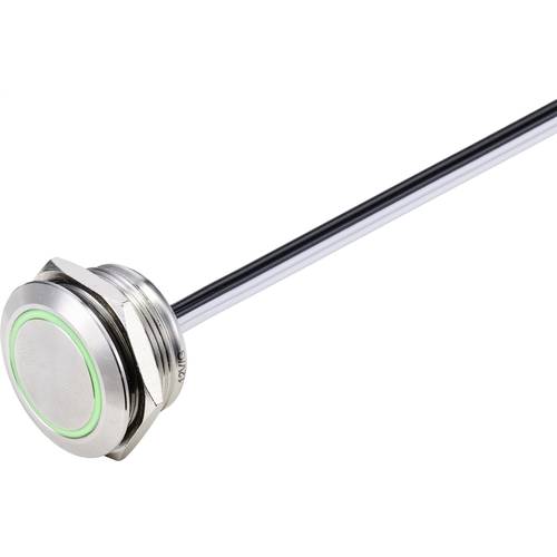 TRU COMPONENTS TC-9219112 Drucktaster 24 V/DC 50 mA 1 x Aus/(Ein) tastend Grün IP40 1 St.