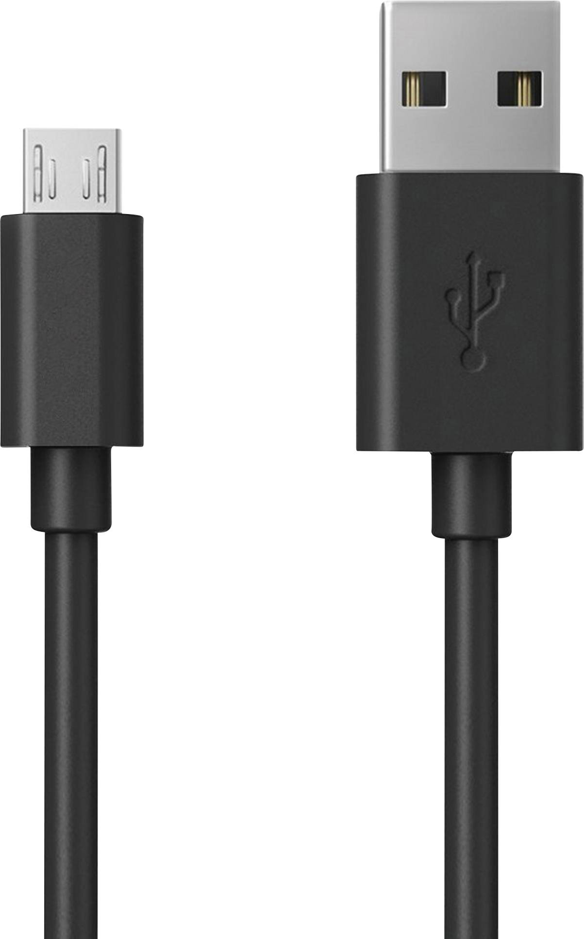 REALPOWER USB auf Micro-USB Sync- und Ladekabel 0,6m schwarz