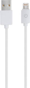 RealPower USB-Kabel  USB 2.0 USB-A Stecker, Apple Lightning Stecker 1.00 m Weiß  255649