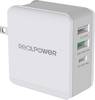 RealPower DeskCharge-65 USB Ladegerät 65 W USB USB PD Weiß Steckdose Schnellladegerät, mit USA-Adapter, USB Power Delivery (USB-PD), mit UK-Adapter, mit Europa-Adapter
