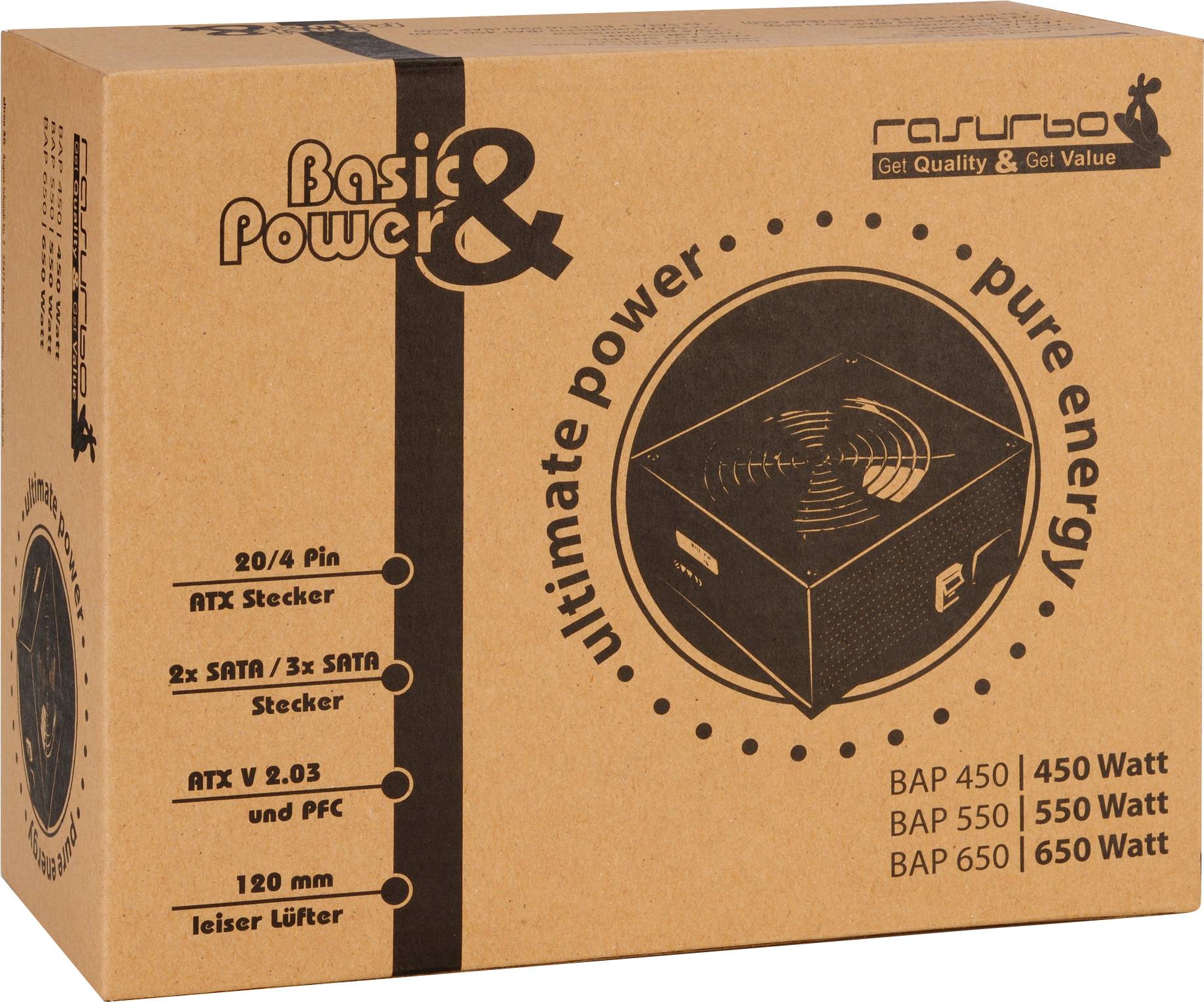 Ultron RASURBO BAP-550 - PC-/Server Netzteil 550 W Internal - ATX-1