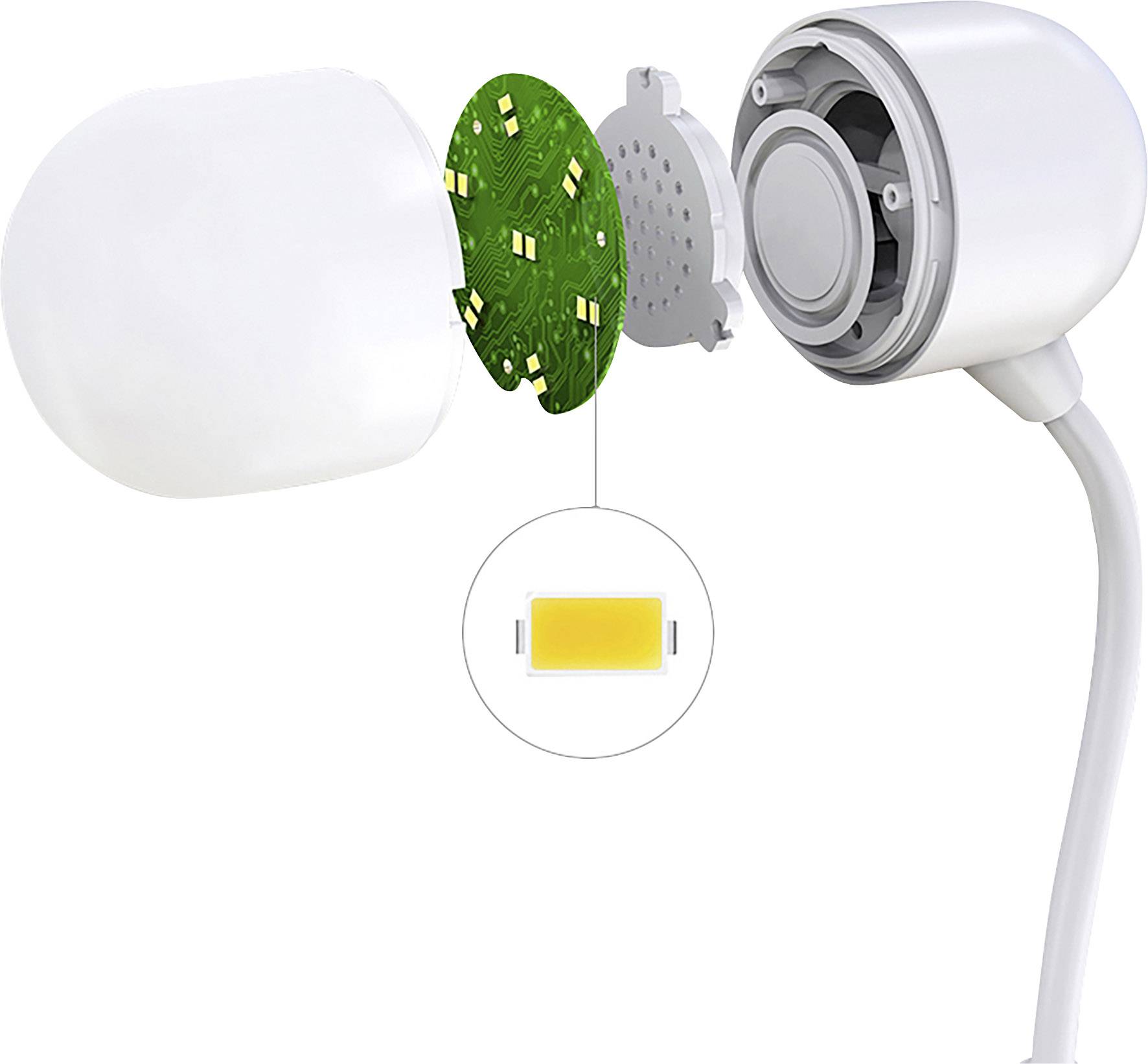 Terratec ChargeAIR Light 324190 LED-Tischlampe, Schreibtischleuchte LED Weiß-1