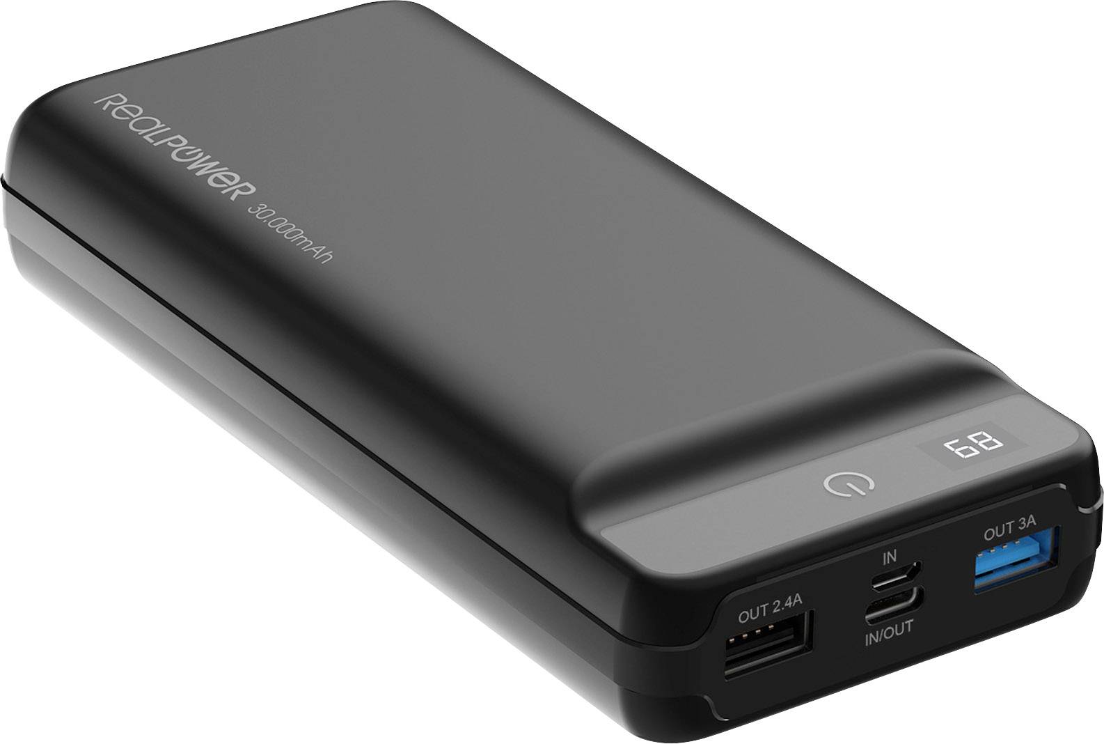 RealPower PB-30k Powerbank 30000 mAh Lithium Schwarz-0
