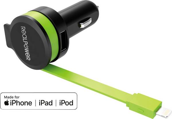 ULTRON - Realpower - Auto-Netzteil - 4.8 A - 2 Ausgabeanschlussstellen (USB, Lightning)