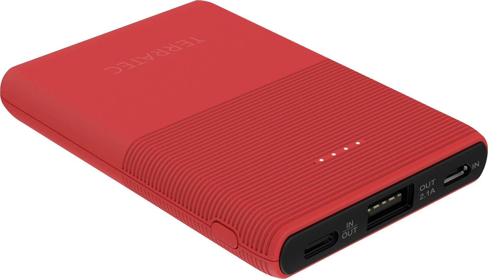TERRATEC P50 Pocket - Powerbank - 5000 mAh - 2.1 A - 2 Ausgabeanschlussstellen (USB, USB-C)-0