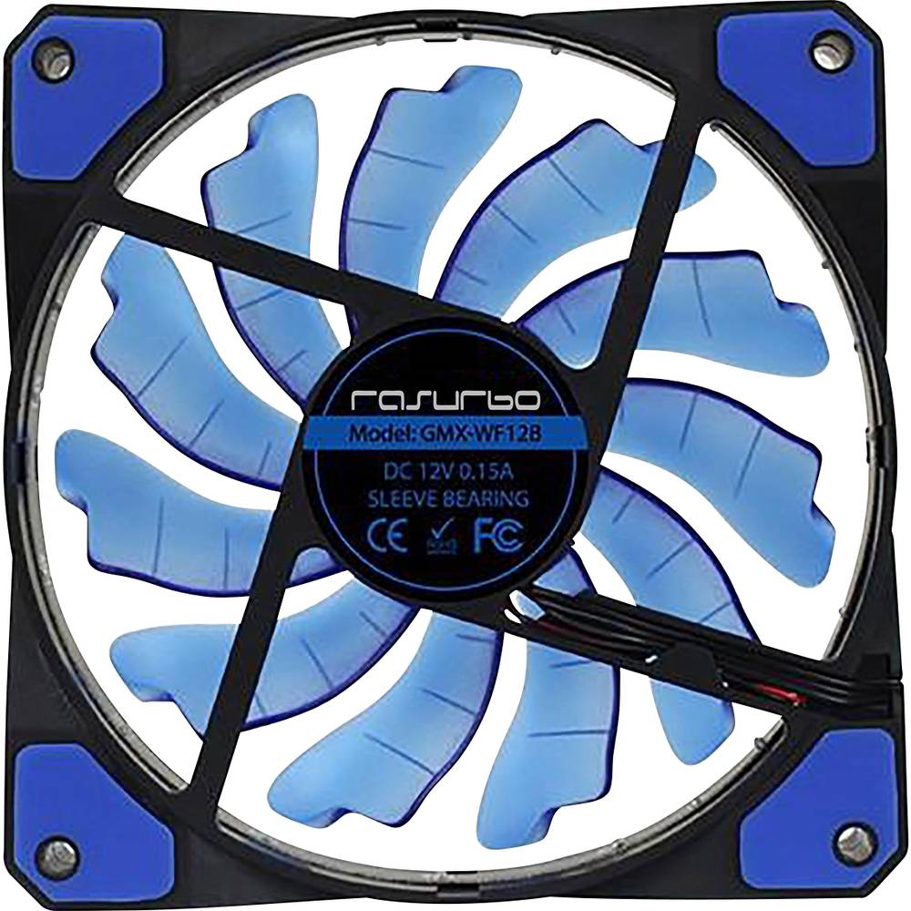 Rasurbo Fan 120 PC-ventilator Blauw (b x h x d) 120 x 120 x 25 mm