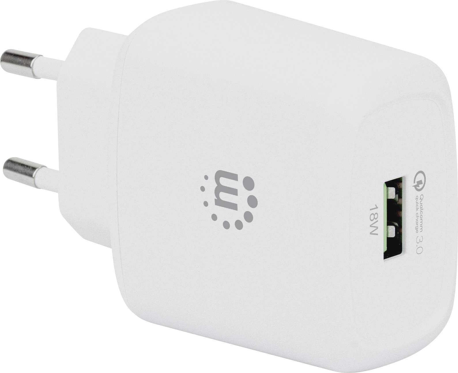 MANHATTAN USB-Ladegerät USB-A Qualcomm  Quick Charge 18W wei