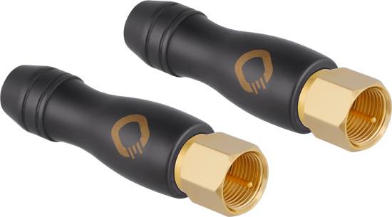 Oehlbach D1C4412 F-Stecker vergoldet Anschlüsse: F-Stecker 2 St.