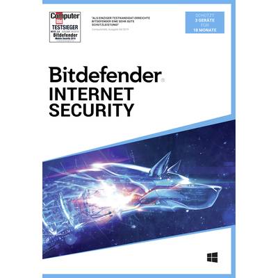BHV Verlag Bitdefender Internet Security 2021 3 Gerät / 18 Monate (Code in a Box)  Windows Antivirus