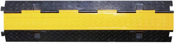 Walther Werke Kabelbrücke 39870020 Gummi Schwarz, Gelb Anzahl Kanäle: 2 1000 mm Inhalt: 1 m