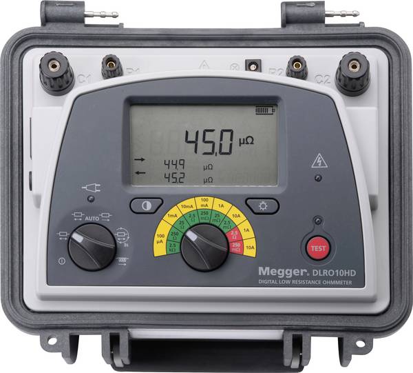 Megger DLRO10HD + DH4C Ohmmeter kalibriert (ISO)