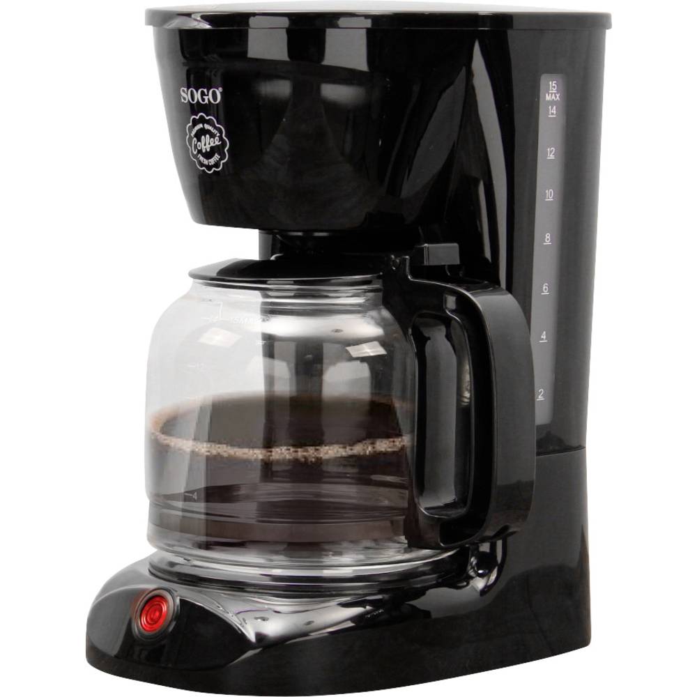 SOGO Human Technology Drip 15 Koffiezetapparaat Zwart Capaciteit koppen: 15 Glazen kan, Warmhoudfunc