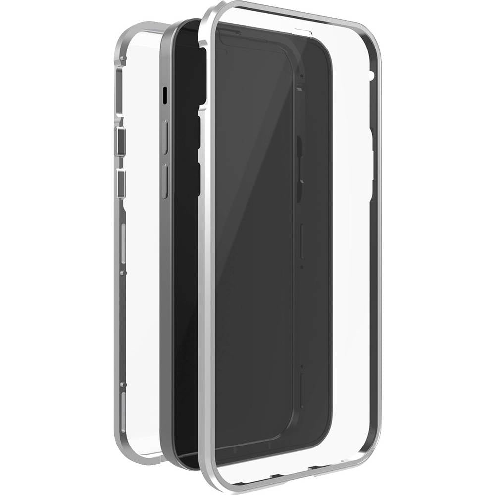 Black Rock 360° Glass Backcover Apple iPhone 12 Pro Max Zilver, Transparant