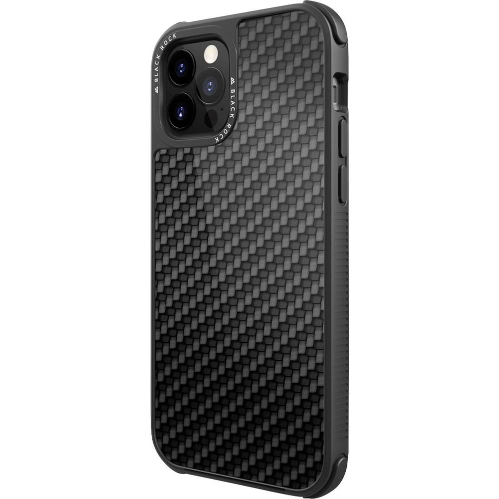Black Rock Robust Real Carbon Backcover Apple iPhone 12, iPhone 12 Pro Zwart