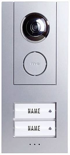 m-e modern-electronics Vistus VD ALU 6720 S Vistus Video-Türsprechanlage Kabelgebunden Komplett-Set 2 Familienhaus Silbe...