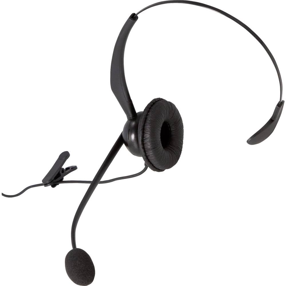 Auerswald COMfortel H-200 On Ear headset Telefoon Kabel Mono Zwart Noise Cancelling