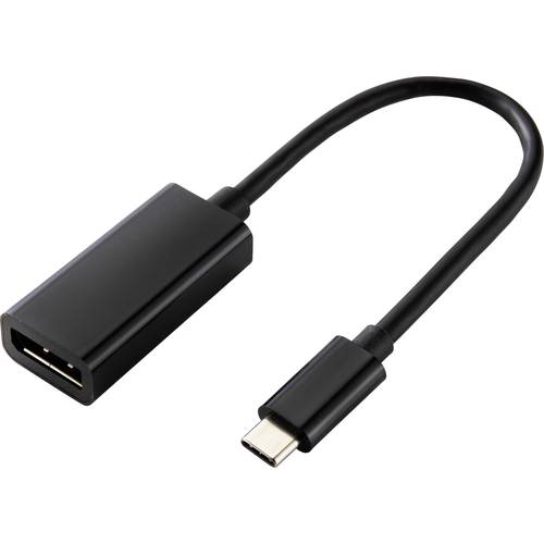 Renkforce USB-C® / DisplayPort Adapterkabel USB-C® Stecker, DisplayPort Buchse 0.14 m Schwarz RF-4613070 USB-C®-Displayk...