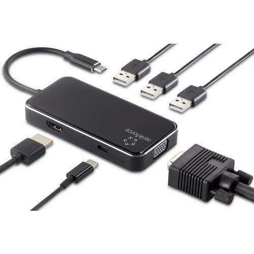 Thumbnail - Renkforce USB-C® Dockingstation RF-HUB-230 Passend für Marke Dockingstations: Universal USB-C® Power Delivery