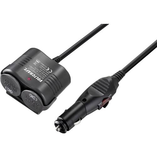 Thumbnail - VOLTCRAFT VC-11533030 DC 12-2.10 Zigarettenanzünder-Verteiler Anzahl Zigarettenkupplungen 2 x Belastbarkeit Strom max. 1...