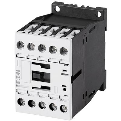 Ein weißes und schwarzes Schütz für elektrische Schaltungen mit mehreren Anschlussklemmen oben und unten.