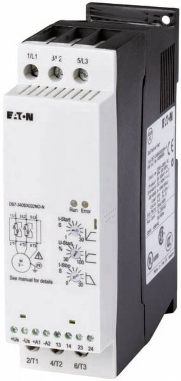 Eaton DS7-340SX032N0-N 134914 Sanftstarter Motorleistung bei 400 V 15 kW Motorleistung bei 230 V 7.5 kW 24 V/DC Nennstrom 32 A
