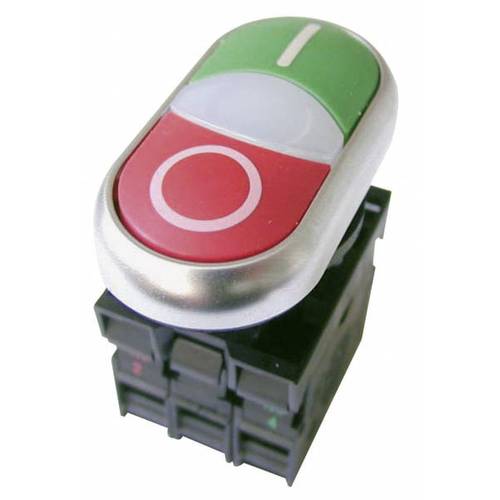 Eaton 216509 M22-DDL-GR-X1/X0/K11/230-W Doppeldrucktaster 1 x Aus/(Ein) tastend IP66 1 St.