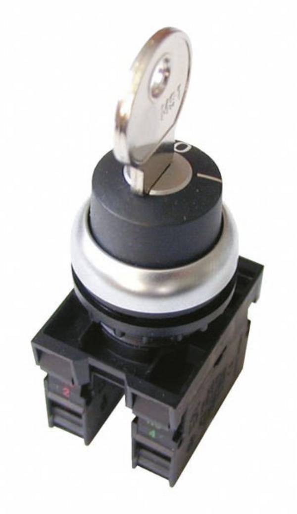 Eaton 216517 M22-WRS/K11 Schlüsseltaste Frontring Kunststoff Schlüssel Schwarz 1 x 60 ° 1 St. Piece