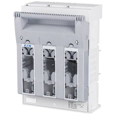 Ein elektrischer Schaltkasten mit drei Fächern. Das Logo des Herstellers ist oben links sichtbar.